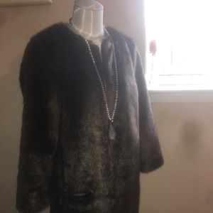Express faux fur coat